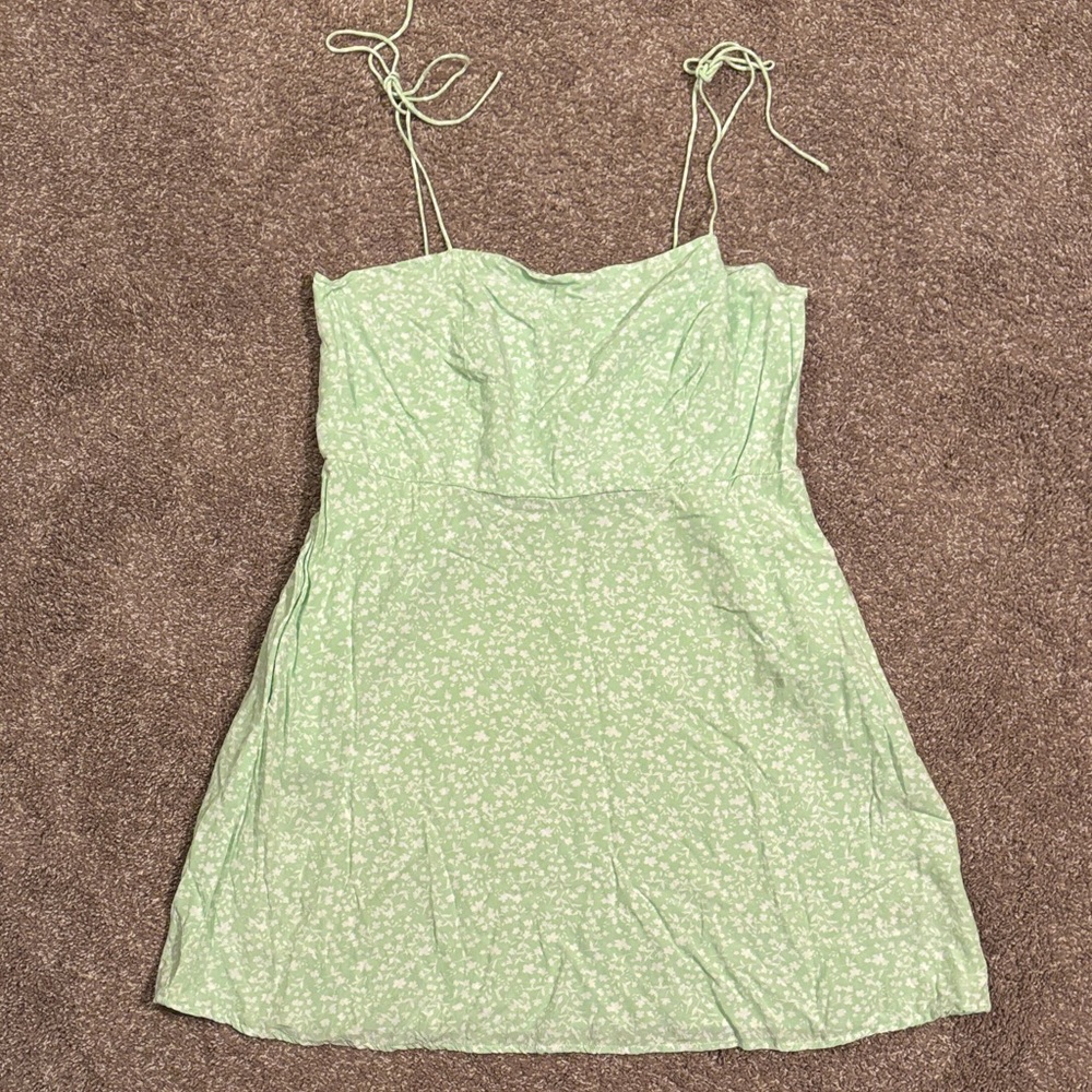 Old Navy Light Green Floral Mini Dress